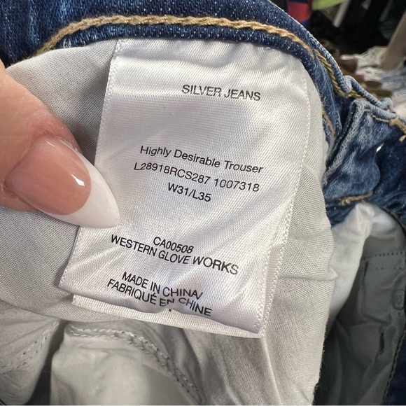 Silver Jeans Highly Desirable Blue Jean Trouser SZ 31 - Picture 5 of 6